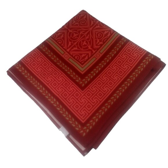 New 9 Pc Set Beauville France 62" X 60 Square Red Tablecloth 8 Napkins 19 X 18 - Picture 1 of 12